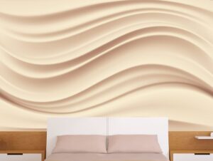 טפט | גלים תלת מימדיים בצבע קרם