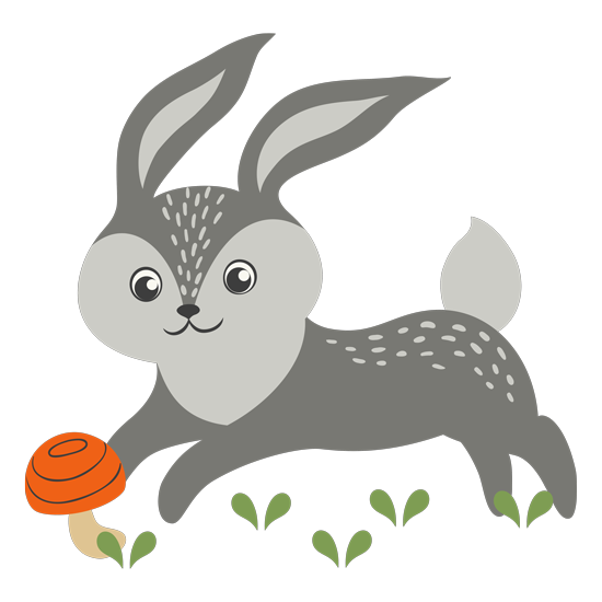 מדבקת קיר | שפן מקפץ