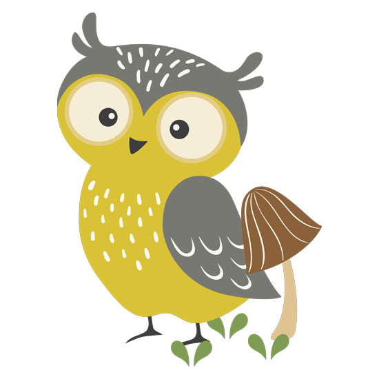 מדבקת קיר | ינשוף מבולבל