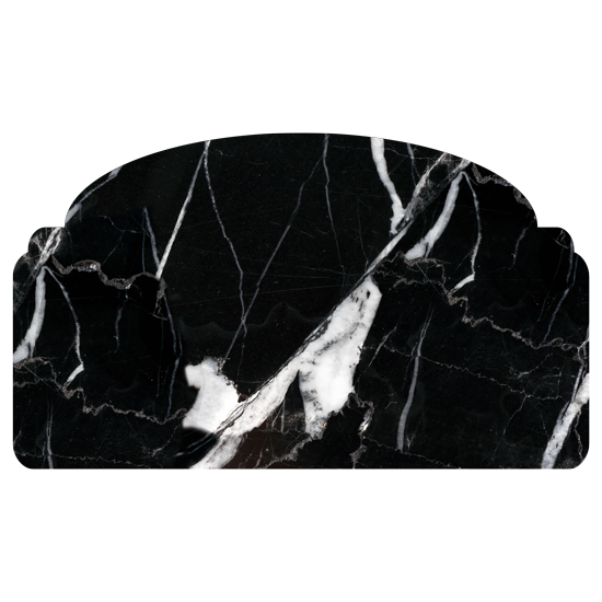 מדבקת קיר | מדבקת ראש מיטה בעיצוב של שיש שחור