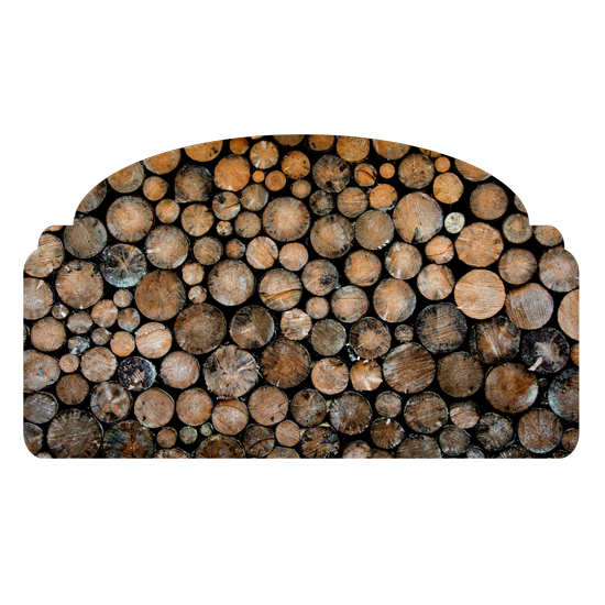 מדבקת קיר | מדבקת ראש מיטה בעיצוב של גזעי עץ