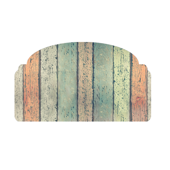 מדבקת קיר | מדבקת ראש מיטה בעיצוב של קרשי עץ צבעוניים