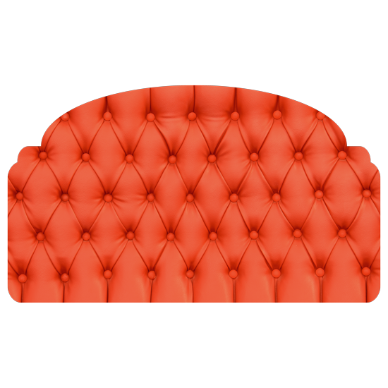 מדבקת קיר | מדבקת ראש מיטה בעיצוב של ריפוד אדום