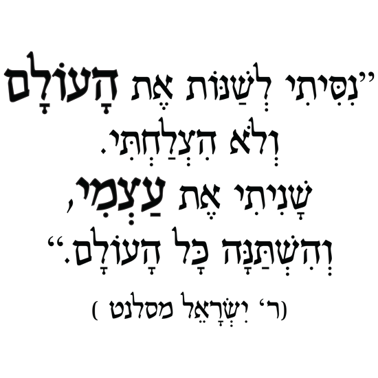 מדבקת קיר | ניסיתי לשנות את העולם ולא הצלחתי...