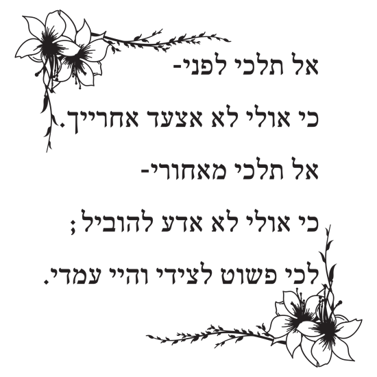 מדבקת קיר | אל תלכי לפני כי אולי לא אצעד אחרייך