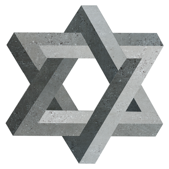 מדבקת קיר | צורה בלתי אפשרית של מגן דוד