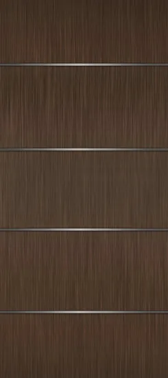 טפט לדלת | טפט חום כהה עם פסי ניקל