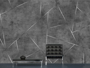 טפט | חיתוכי צורות בגוון אפור כהה