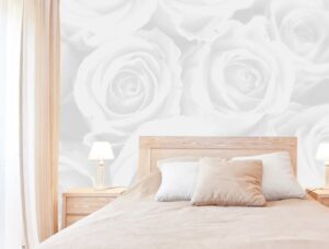 טפט | ורדים בגווני אפור