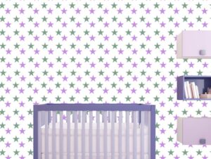 טפט | כוכבים ירוק סגול