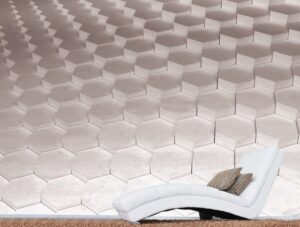 טפט | משושים תלת מימדיים בגווני אפור