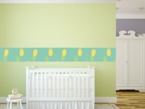 מדבקת קיר | בורדר אננסים חמודים