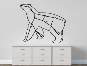 מדבקת קיר | קבוצת כוכבים בצורת דוב