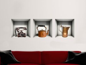 מדבקות קיר | נישות וינטאג' תלת מימדיות