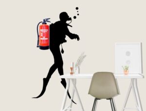 מדבקת קיר | צוללן