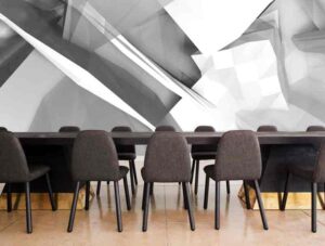 טפט | צורות זכוכית בגווני אפור