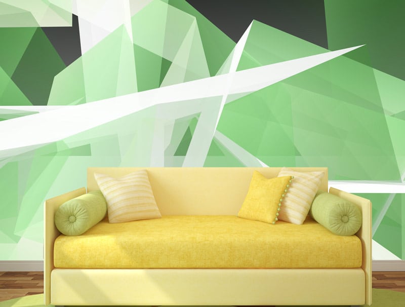 טפט | צורות זכוכית בגוון ירוק