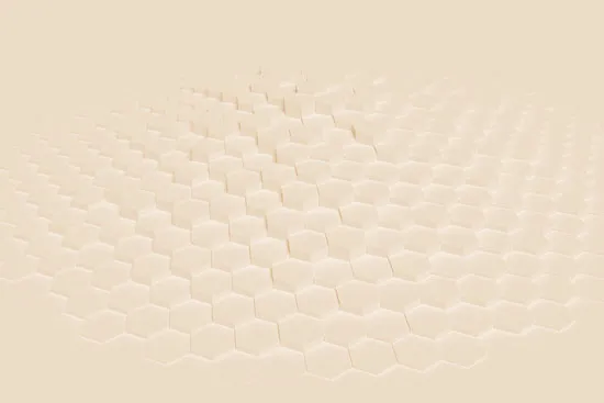 טפט | משושים תלת מימדיים בגוון קרם