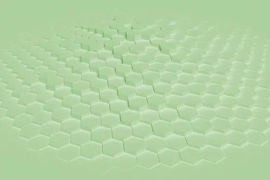 טפט | כוורת משושים תלת מימדיים בצבע ירוק