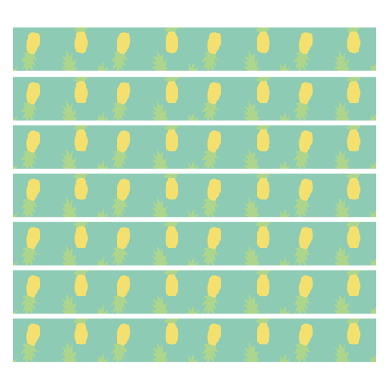 מדבקת קיר | בורדר אננסים חמודים