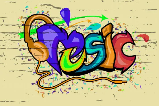 טפט | גרפיטי מוזיקה צבעוני