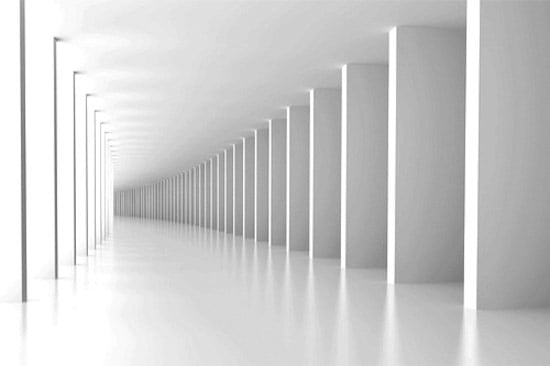 טפט | מסדרון לבן תלת מימדי