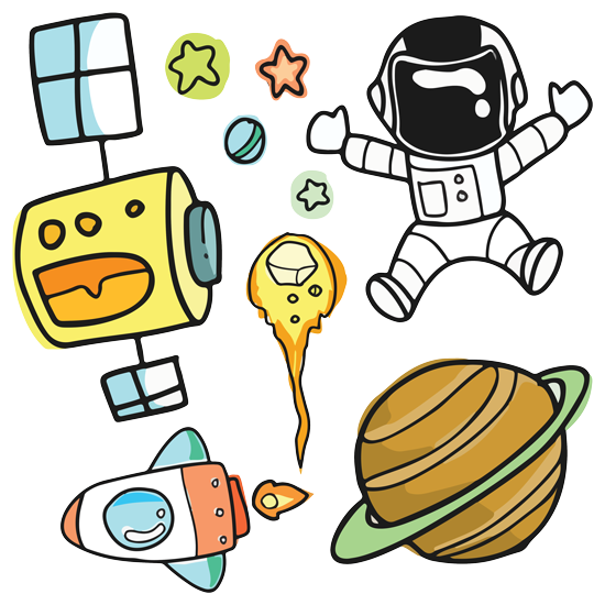 מדבקות קיר | אסטרונאוט צף בחלל