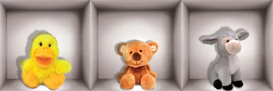 מדבקות קיר | נישות עם בובות חמודות