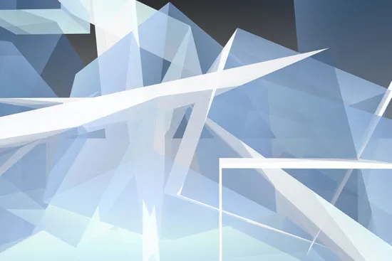 טפט | צורות זכוכית בגווני כחול