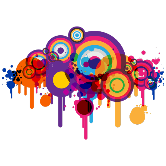 מדבקת קיר | עיגולי גרפיטי