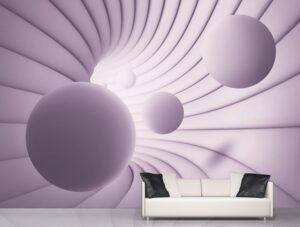 מדבקת טפט | מערה תלת מימדית סגולה