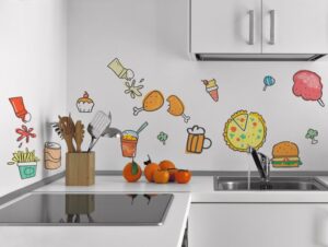 סט מדבקות | אוכל ציורי