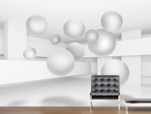 מדבקת טפט | כדורים מרחפים