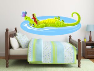 מדבקת טפט | תנין שובב