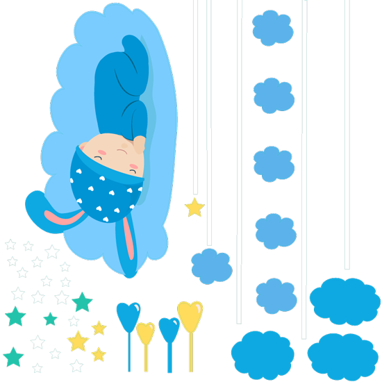 מדבקות קיר | תינוק מתוק