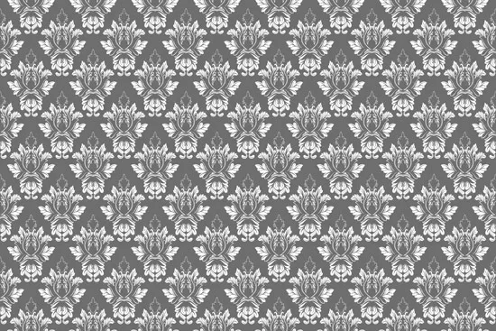 טפט בעיצוב ויקטוריאני אפור לבן