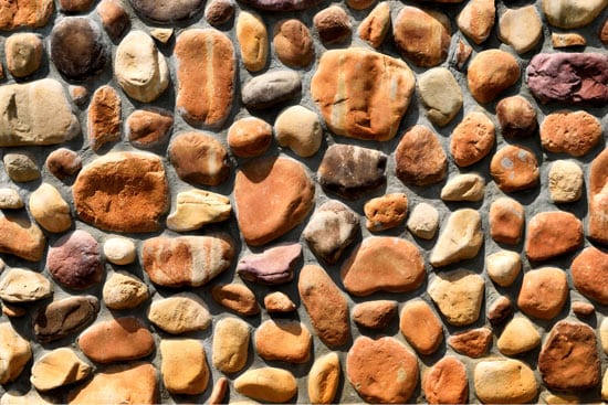 מדבקת טפט | קיר אבנים צבעוניות