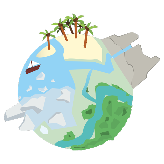 מדבקת קיר | העולם הקטן שלנו