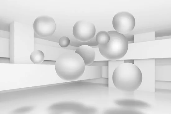 מדבקת טפט | כדורים מרחפים