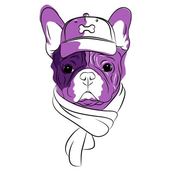 מדבקת קיר | כלב מגניב