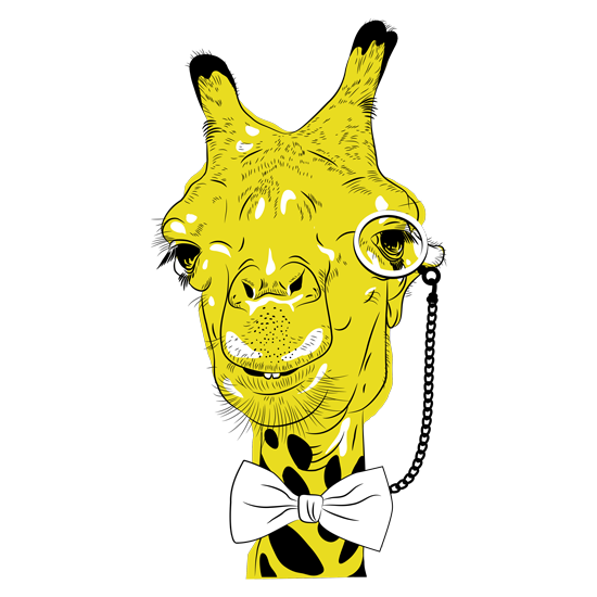 מדבקת קיר | ג'ירף אלגנטי