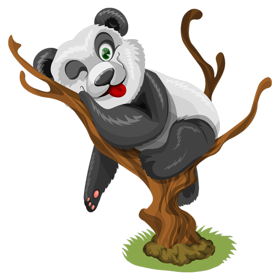 מדבקת קיר | פנדה עצלן