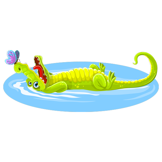 מדבקת טפט | תנין שובב