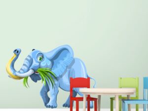 מדבקת קיר | פילפילון כחול