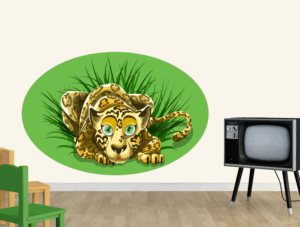 מדבקת קיר | יגואר חמוד