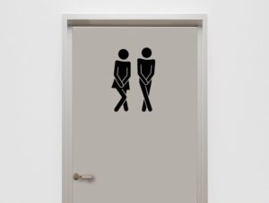 מדבקת קיר | מדבקה מצחיקה לשירותים