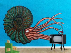 מדבקת טפט | גרפיטי מפלצתי