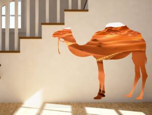 מדבקת קיר | גמל במדבר