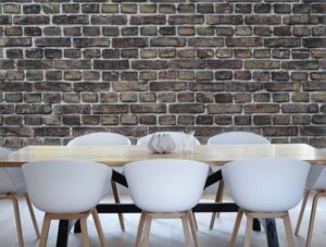 מדבקת טפט | בריקים חום אפרפר