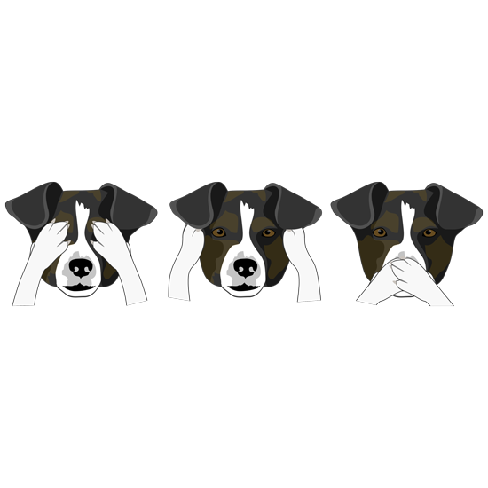 מדבקת קיר | שלושה כלבלבים